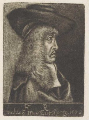 Bildnis des F. R., Maler in Nürnberg 1673