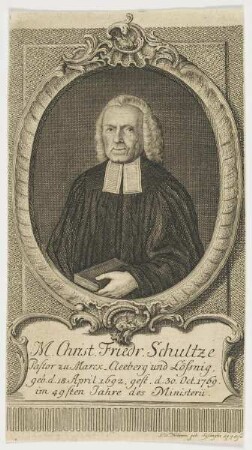 Bildnis des Christ. Friedr. Schultze