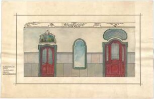 Billing, Hermann; Baden-Baden, Kaiserallee 4; Hotel Russischer Hof, Anbau - Saalanbau (Wandabwicklung)