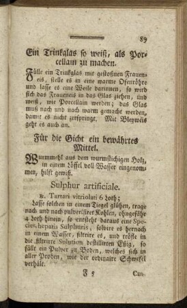 Für die Gicht ein bewährtes Mittel