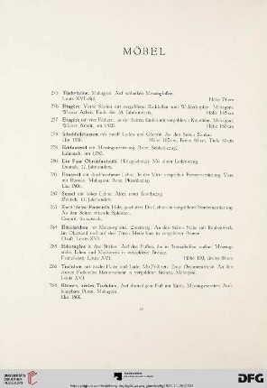 Möbel (Nr.275-361)