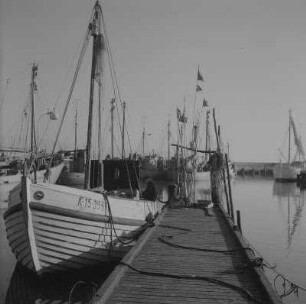 Saßnitz. Fischereihafen mit Fischerbooten