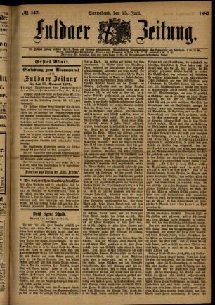 Ausgabe vom Samstag, den 25. Juni 1887.