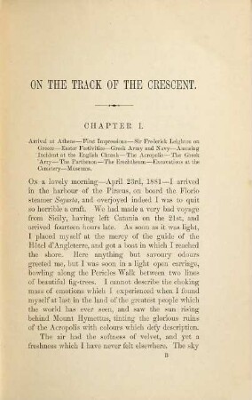 On the track of the crescent : erratic notes from the Piraeus to Pesth