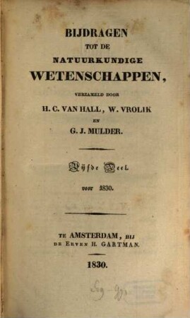 Bijdragen tot de natuurkundige wetenschappen. 5. 1830