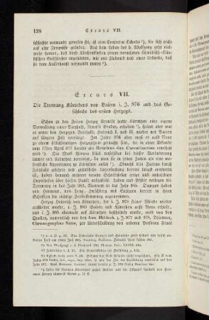 138, Exkurs VII.