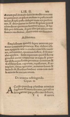 De vomitu restringendo. Caput 11.