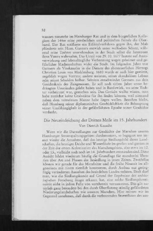 Die Neueindeichung der Dritten Meile im 15. Jahrhundert
