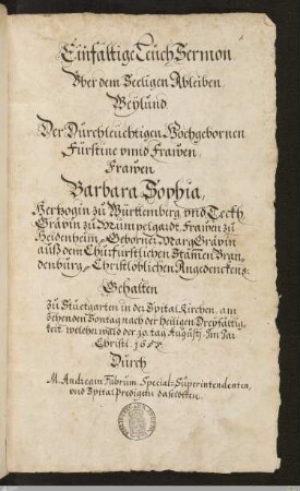 1. Predigt von Andreas Faber