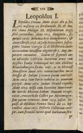 122-134, Leopoldus I.
