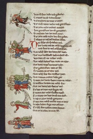 Das Volk schaut auf den reichen Mann; Der reiche Mann mit Begierde und Furcht, der arme Mann mit Begierde; (Buch 3)