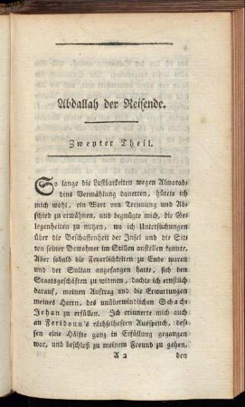 Abdallah der Reisende. Zweyter Theil.