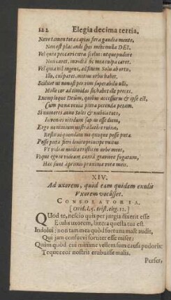 XIV. Ad uxorem, quod eam quidem exulis Vxorem vocasset.