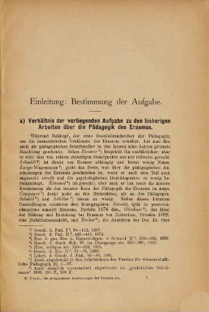 Die pädagogischen Anschauungen des Erasmus in ihrer psychologischen Begründung