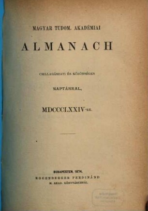 Almanach. 1874
