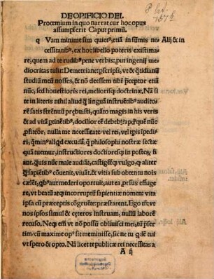 De opificio dei, vel formatione hominis : ad Demetrianu[m] auditorem suum liber