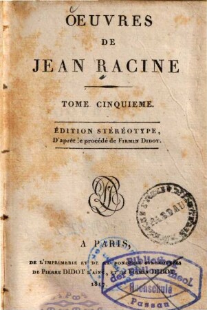 Oeuvres de Racine, 5
