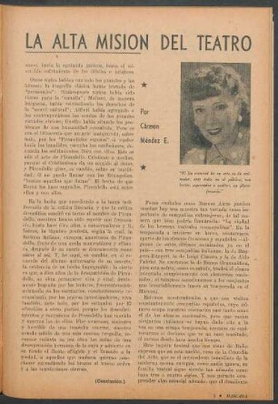 La alta misión del teatro