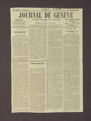 Artikel aus dem Journal de Genève: "Le centenaire badois"