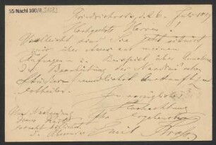Brief an B. Schott's Söhne : 26.07.1889