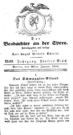 5. Stueck, 29. Januar 1844