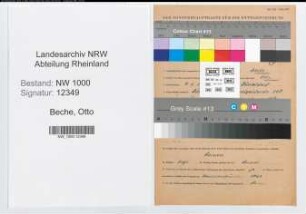 Entnazifizierung Otto Beche, geb. 09.08.1901 (Techn.Angest.)