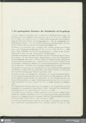 7. Zur geologischen Situation der Metabasite im Erzgebirge