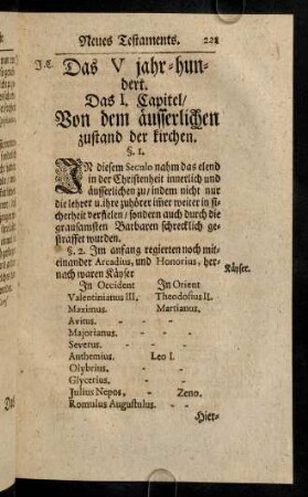 221-226, Das I. Capitel