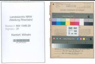Entnazifizierung Wilhelm Kierdorf , geb. 07.08.1894 (Bahnbeamter)