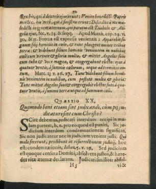 Quaestio XX. Quomodo boni etiam sint iudicandi, cum pii iudicaturi sint cum Christo?