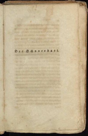 Der Schnurrbart.