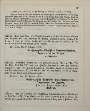 18. Ministerialbekanntmachung, betreffend Einziehung von Diphtherie-Serum