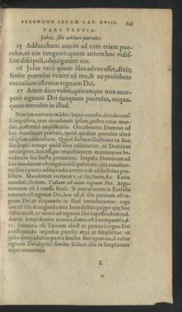 Pars Tertia. Iubet sibi adduci puerulos.