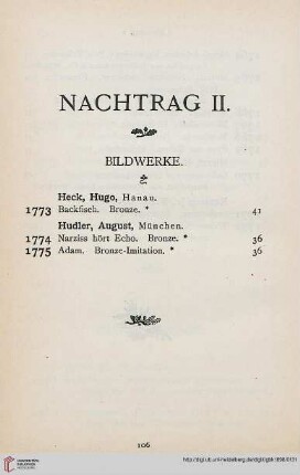 Nachtrag II