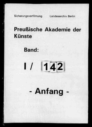 Kunstsammlungen, Archivakten (Kriegsverluste und Bestandsrevision)
