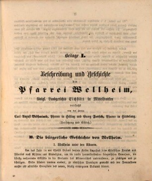 Jahresbericht des Historischen Vereins für Mittelfranken. 26, 26. 1858