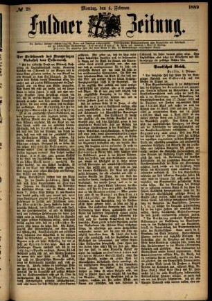 Ausgabe vom Montag, den 04. Februar 1889.