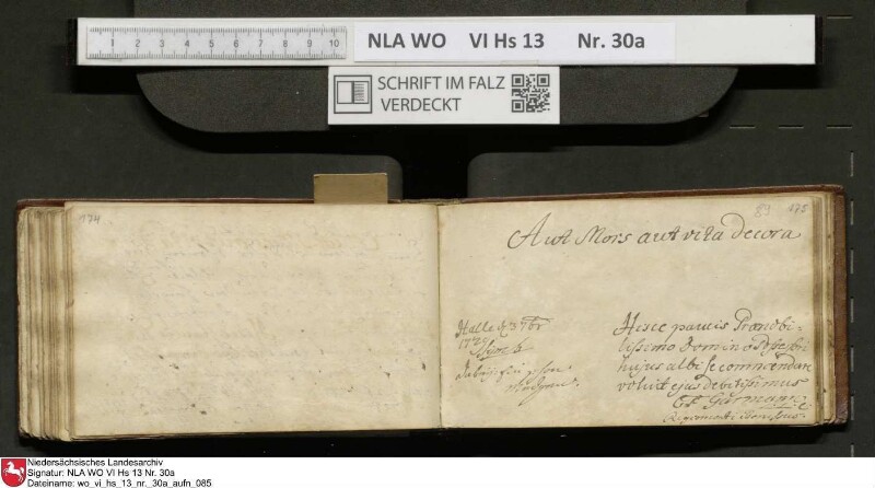 Stammbuch des U. J. Schrader aus Hannover