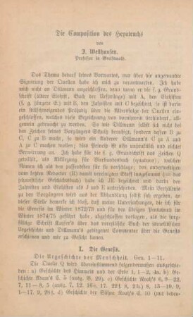 392-450 Die Composition des Hexateuchs