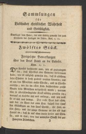 Zwölftes Stück