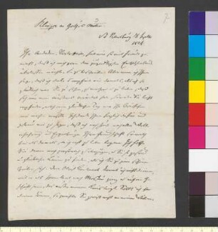 Brief von Klinger, Friedrich Maximilian von an Goethe, Katharina Elisabeth