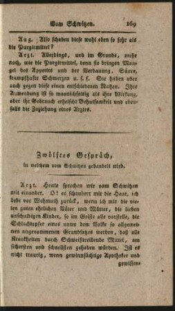 Zwölftes Gespräch, in welchem vom Schwitzen gehandelt wird