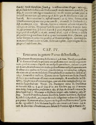 Cap. IV. Episcopos in genere Papas dictos fuisse