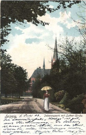 Leipzig: Johannapark mit Luther-Kirche