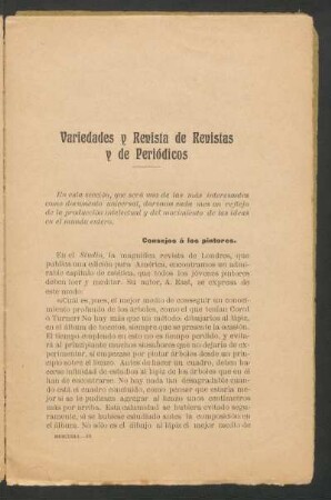 Consejos á los pintores.