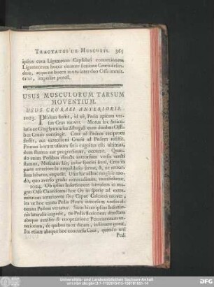 Usus Musculorum Tarsum Moventium.