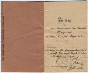 Soldbuch, 1914