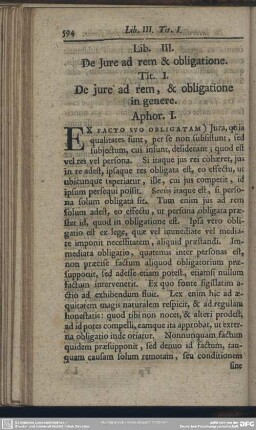 Lib. III. De Iure ad rem & obligatione