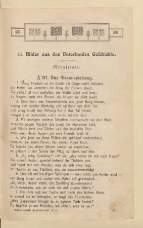 II. Bilder aus des Vaterlandes Geschichte