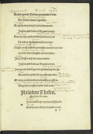 Ariadne Theseo. Epistola Decima.